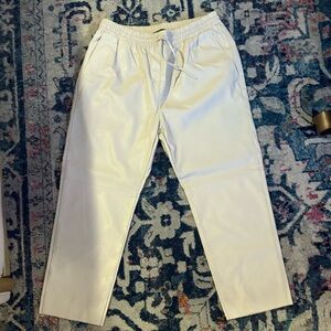 Deluc Cream Leather Pants